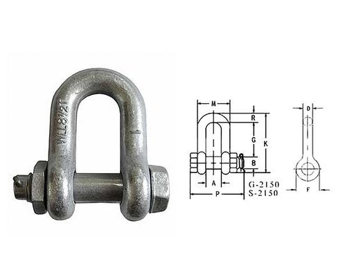 Good price Safety Chain Bolt Type Anchor Shackle 5/8 Small D Ring online