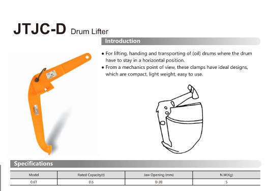 Καλή τιμή. JTJC-D Μηχανικές συσκευές ανύψωσης με σφραγιστήρα για οριζόντια ανύψωση και χειρισμό βαρελιών πετρελαίου σε απευθείας σύνδεση