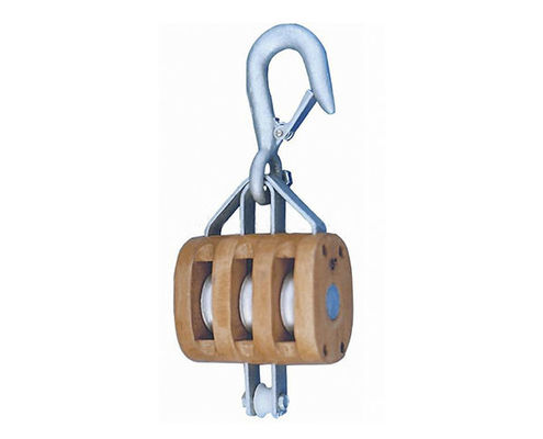 Un bon prix. JTWP-A3 Poulie de bois ordinaire ((roue triple avec crochet) en ligne