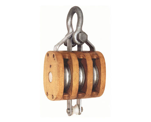 Un bon prix. JTWP-B3 Trois roues de poulie en bois ordinaire et des entraves pour les appareils de levage mécanique durables et polyvalents en ligne
