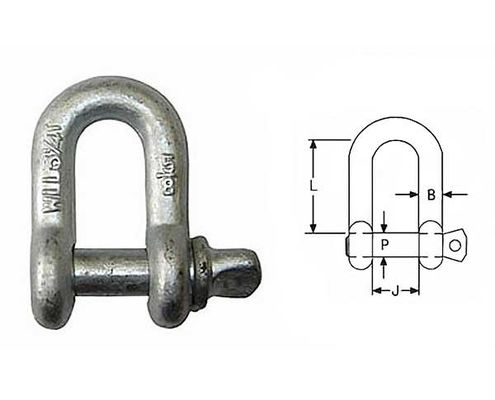ราคาดี 5 ตัน Eurnpean D Shackles กับสกรูปิน OEM ออนไลน์