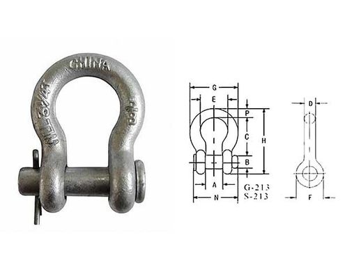 Good price Hoist Chain 5 Ton Shackle Galvanized Screw Pin Anchor Custom online