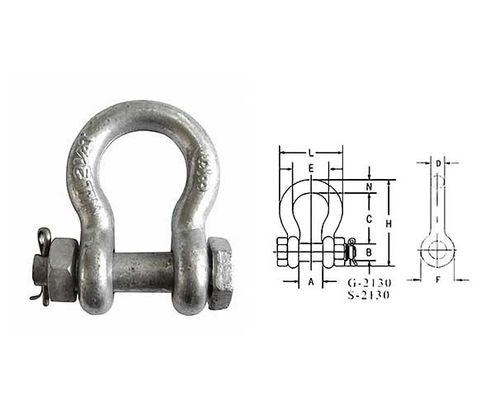 Good price Industrial Bolt Type Hoist Accessories Chain Anchor Shackle online