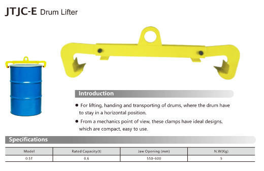 Good price Elevate Your Drum Handling with JTJC-E Jerrican Clamp Mechanical Lifting Devices online